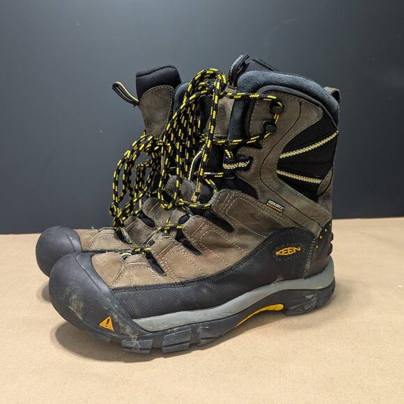 Keen Summit County Insulated Hiking Boots Leather Mens 9 Gorpcore Outdoors Tan - Picture 1 of 10